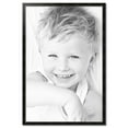 thumbnail image 2 of ArtToFrames 40x60 CM / 15.75x23.62 INCH Black Picture Frame, This 1.75 Inch  Wood Poster Frame is Honors Black with Silver (CMWOM-5157), 2 of 7