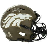 John Elway Denver Broncos Autographed Riddell Speed 2022 Salute to Service Speed Replica Helmet - Fanatics Authentic Certified