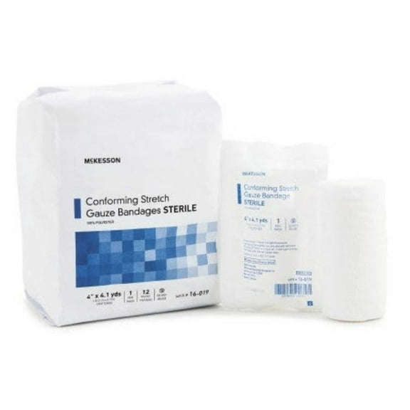 McKesson Conforming Breathable Bandage, Pack of 12, 4" x 4.1 yd, 12 Count
