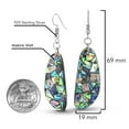 thumbnail image 5 of AeraVida Chic Casual Abalone Shell 925 Sterling Silver Dangle Earrings,19x69mm, 5 of 6
