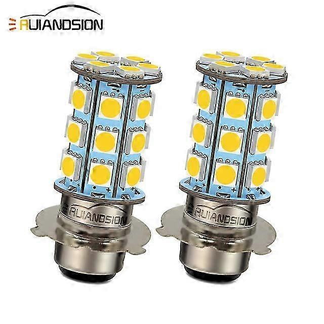 P15D-25-3 front light bulb LED scooter light high and low beam light 6V 12V 24V motorcycle auxiliary light led headlight warm white light