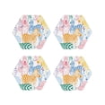 thumbnail image 2 of Balery 4 Pcs Zebra Colourfulleather Coasters Set, Drink Table Cup Coasters For Living Room Kitchen Coffee Decor, 2 of 9
