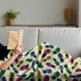 thumbnail image 3 of Indie Soft Flannel Fleece Blanket, Retro 80s Summer Pattern Tropical Fruit Pineapple Vintage Glasses in Vibrant Colors, Cozy Plush for Indoor and Outdoor Use, 50" x 70", Multicolor, by Ambesonne, 3 of 5