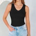 thumbnail image 2 of Diufon Ribbed Tank Tops for Women Summer Casual Sleeveless V Neck Knit Camisole Solid Color Basic Slim Tanks, 2 of 7
