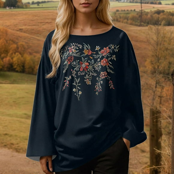 French Style Heavy Industry Digital Shirt V Long Sleeved Women Top Unique Versatile Spring Apparel for Fashionable Ladies