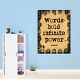 thumbnail image 2 of Words Hold Infinite Power Potent Influential Impactful Inspiring Quote Wall Art Sticker Designs Vinyl Stickers For Home House Walls Rooms Windows Bedroom Decoration Size (20x20 inch), 2 of 3