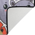thumbnail image 4 of Coolnut Lightweight Soft Area Rugs 31x20 Inch, Cute African Animal Faces Floor Mat Doormat for for Rooms Entrance Hardwood Floor Living Room 2'7" x 1'8"） Nursery Rugs, 4 of 6