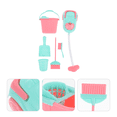 thumbnail image 3 of Miangastore Interactive Doll Cleaning Tools Plastic 2 Sets 7.86X1.97X1.77Inch, 3 of 8