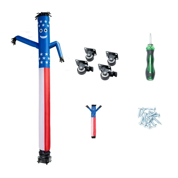 KFFKFF Inflatable Tube Man with Blower, 10 ft Tall, Waving Wind Dancing Tube Guy with 3/4 HP Waterproof Blower Fan, Ideal for Outdoor Advertising, Business Promotions, and Party Decorations