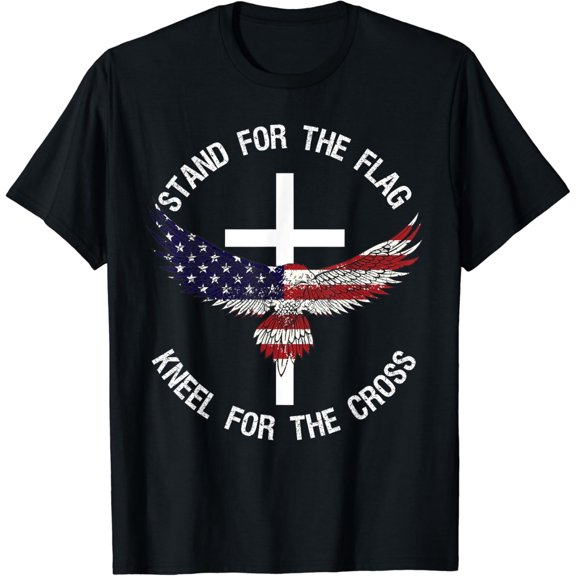 Patriotic Stand For The Flag Kneel For The Cross Shirt
