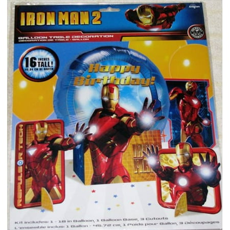Iron Man 2 Mylar Balloon Table Decoration Kit 4pc Walmart Com