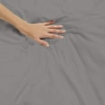 thumbnail image 4 of 1 Piece Duvet Cover (120" x 98") 100% Egyptian Cotton 600 Thread Count with Zipper Closure & Corner Ties Ultra Soft & Easy Care Bedding (Oversized Super King,) Silver Solid, 4 of 6