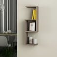 thumbnail image 2 of Ada Home Decor Furniture 35.43" 1 Tier Light Mocha Wieland Modern Wall Shelf, 2 of 3