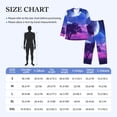 thumbnail image 4 of Fotbe Dreamy Colorful Starry Sky Pattern Long Sleeve Pajama Set for Men,Sleepwear Set,2-piece Loungewear Set,Soft PJs Comfy Nightwear with Pockets-XX-Large, 4 of 7