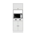 thumbnail image 3 of Pantry Cabinet For Microwave - White Color, Provides Ample Storage Kitchenware And Goods, Space Design, Easy To Put Together In Space Contents, Compact Kitchen-, Build, 3 of 3