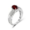 thumbnail image 4 of JewelersClub Garnet Ring Birthstone Jewelry – 1.60 Carat Garnet 0.925 Sterling Silver Ring Jewelry with White Diamond Accent – Gemstone Rings with Hypoallergenic 0.925 Sterling Silver Band, 4 of 4