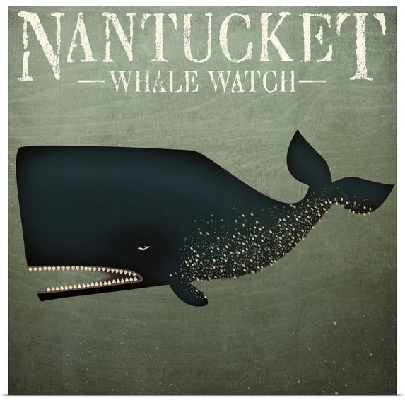 Great BIG Canvas | Rolled Ryan Fowler Poster Print entitled Barnacle Whale Nantucket