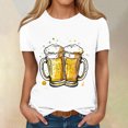 thumbnail image 1 of Fiudx Tops para Mujer Blusa de Manga Corta con Estampado de Moda para Mujer, Camiseta con Cuello Redondo, Tops Informales, 1 of 5