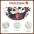 thumbnail image 3 of Rateoe Gothic Skulls And Roses Pattern Christmas Tree Skirt with Ties, Christmas Tree Decorations, Farmhouse Christmas Decor Xmas Holiday Decorations-36", 3 of 6