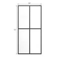 thumbnail image 2 of Frost Glass Shower Screen Walk-in Shower Door Aluminium 4-panel Design 34"×72", 2 of 5