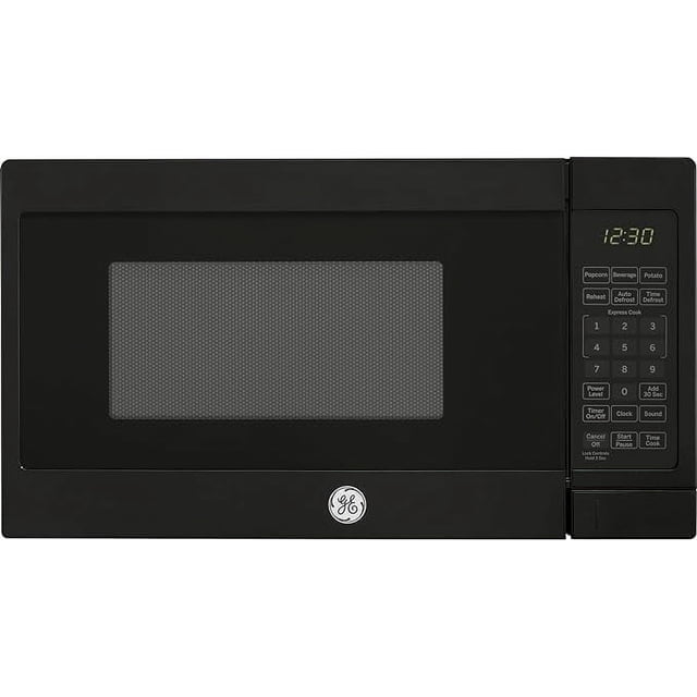 Horno microondas GE GCHK07N1WBB, 700 vatios, 6 configuraciones de cocción automática, elementos esenciales de cocina para la encimera, dormitorio o apartamento, tecnología de bloqueo para niños 0.7 pi