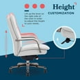 thumbnail image 5 of La-Z-Boy Opus Executive Mid-Back Office Chair Bonded Leather Gray and Graphite, 5 of 8