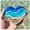 Light Blue, variant on Ocean Pocket Heart Glass Ornament, Handmade Beach Themed Decor, Inspirational Keepsake, Ocean Wave Art Piece, For Gift Giving & Home Decor