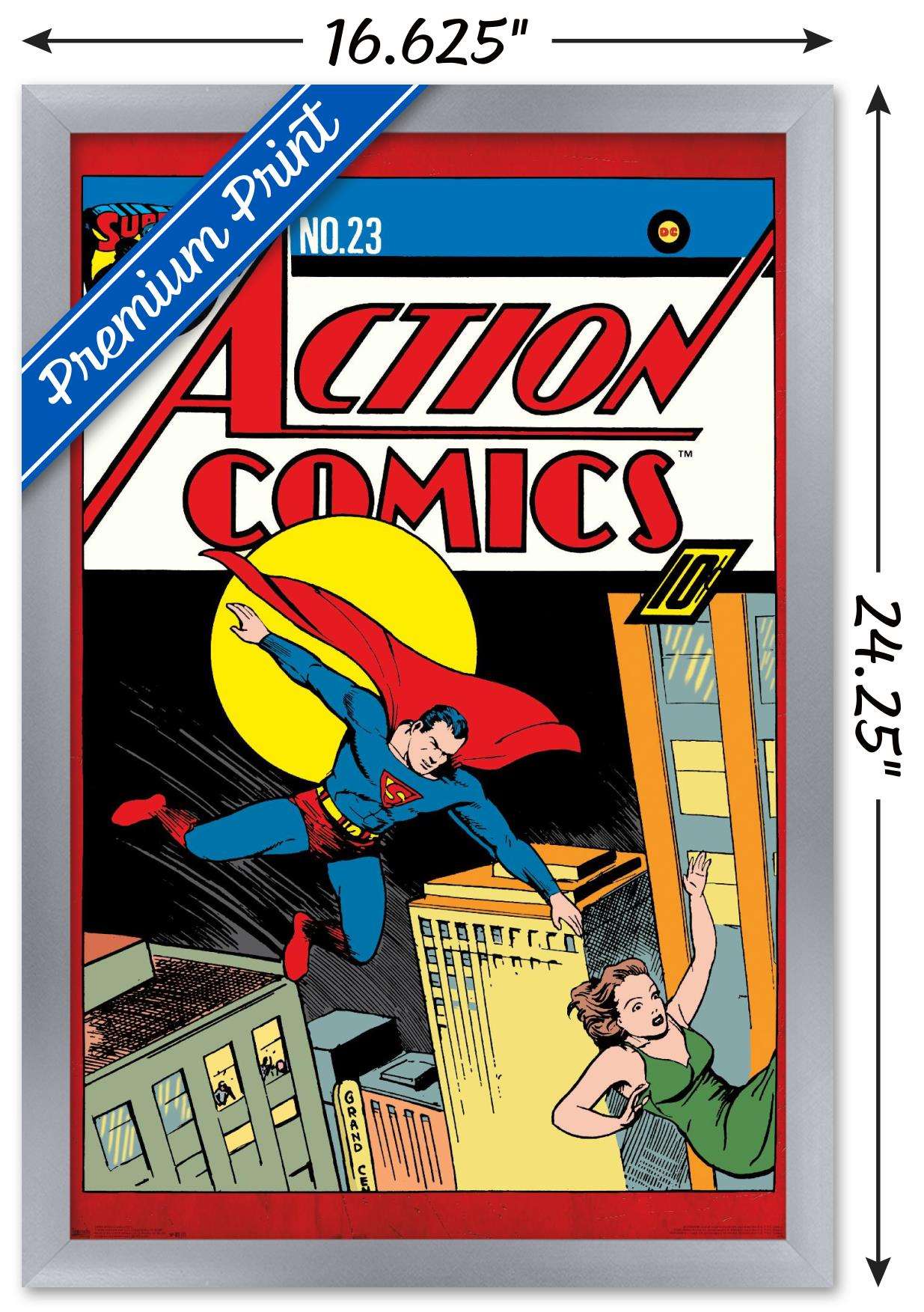 DC Comics - Superman - Action Comics 23 Wall Poster, 14.725" x 22.375", Framed