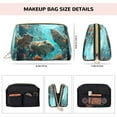 thumbnail image 5 of Gaeub Underwater Swimming Guinea Pig Printed Travel Cosmetic Bag,Makeup Bag, Large Capacity Toiletry Bag for Women, Portable Pouch Make Up Organizer with Zipper and Divider, 5 of 8