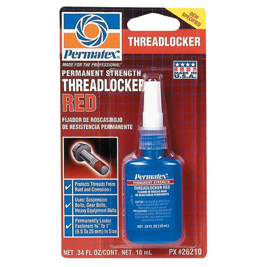Permatex 26210 Permanent Strength Threadlocker Red Tube 10ml