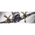 thumbnail image 3 of Avion Vintage en Vol - Toile 16"x48 Pouces - Impression à la Demande, 3 of 5