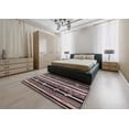 thumbnail image 5 of Ahgly Company Machine Washable Indoor Round Industrial Modern Khaki Rose Pink Area Rugs, 8' Round, 5 of 7
