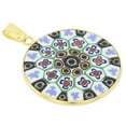 thumbnail image 3 of GlassOfVenice Murano Glass Millefiori Pendant in Gold-Plated Frame 1", 3 of 4