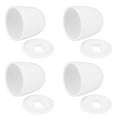 thumbnail image 7 of HONMEET Toilet Mounting Nut Covers Toilet Bolt Caps White ABS 4Pcs, 7 of 7