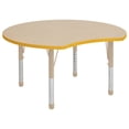 thumbnail image 2 of ECR4Kids Crescent Maple Top Thermo-Fused Adjustable 44.5'' x 48'' Novelty Activity Table, 2 of 7