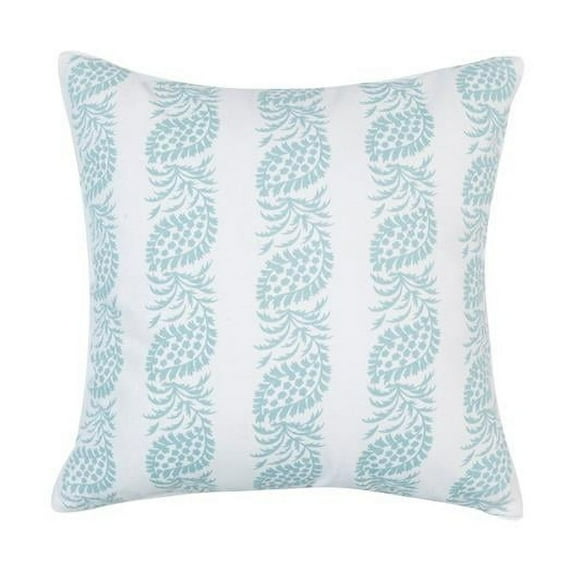 MDR Trading Inc. HU-MP2020JS01BLOF White With Blue Block Pattern And Feather Down Insert Pillow