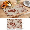 thumbnail image 6 of Red Paper Fan Placemats Set of 4, Cherry Blossom Branch Japanese Style Brown Non-Slip Place Mats Washable Table Mats for Kitchen Dining Table Decorations Indoor/Outdoor, 6 of 9