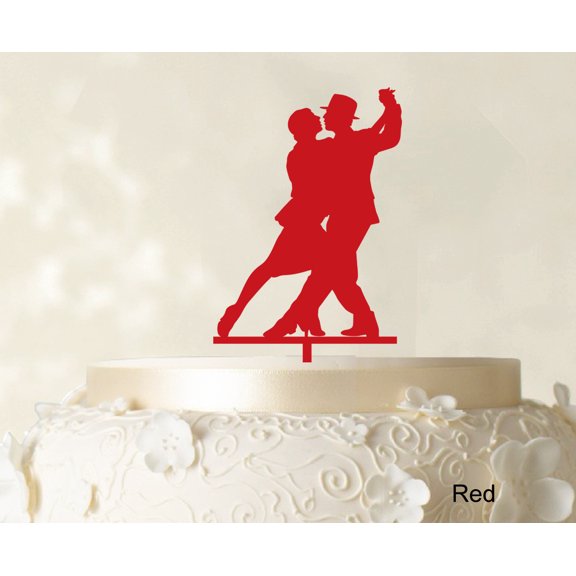 "Silhouette Couple Cake Topper Wedding Cake Topper Cake Decorations Color Option Available 6""-7"" Inches Wide"
