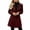 Wine#16, variant on Lcziwo Womens Winter Peacoats Lapel Single Breasted Slim Fit Trench Coats Wool Business Casual Warm Outerwear with Pockets Brown,XXL