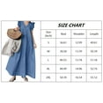 thumbnail image 3 of Chouyatou Womens Long Denim Dress Casual Loose Fit Ruffle Sleeveless V-Neck Jean Maxi Dresses, 3 of 3