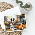 thumbnail image 2 of Jack Russell Terrier Fall Kitchen Pumpkins Greeting Cards and Envelopes Pack of 8 7 in x 5 in, 2 of 3