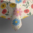 thumbnail image 5 of Pioneer Flower Floral Print Pattern Square Tablecloth, Waterproof Wipeable Spillproof Washable Table Cover for Home Kitchen Party Decor, 60"x60", 5 of 6