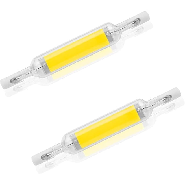 Paquete de bombillas LED R7s de 10w, 78mm, regulables, blanco frío, 6000-6500k, repuesto halógeno J78 de 100w, tubo base R7s de doble extremo, ángulo de haz de 360, energía