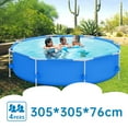 thumbnail image 3 of Danolapsi 118x 79 x 26 inch Rectangular Frame Pool Outdoor Backyard Above Ground Swimming Pool, 3 of 7