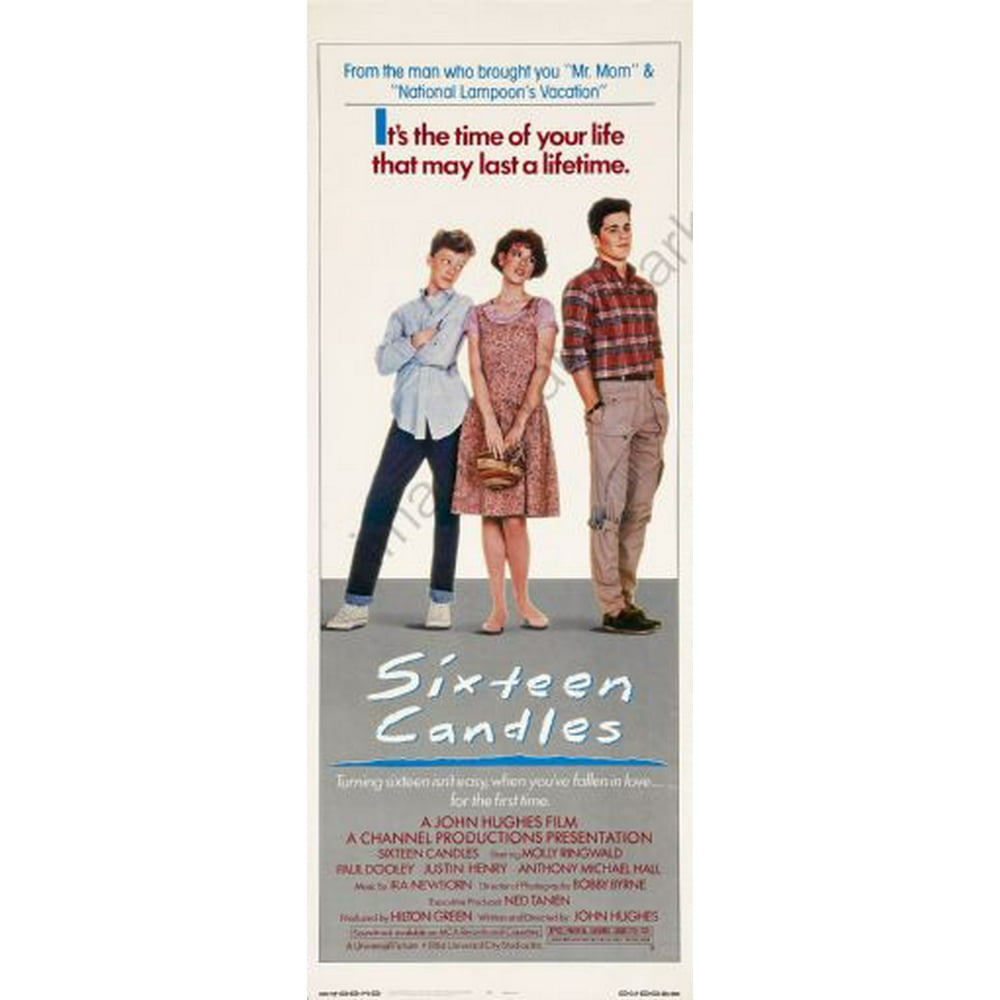 Sixteen Candles Slim Movie Poster 14X36