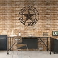 thumbnail image 6 of 14" Metal Barn Star Western Home Wall Decor Antique Circle Dark Brown Texas Lone Star with Letters God Bless Our Home, 6 of 7