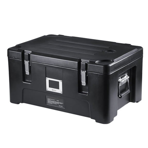 Dranite Insulated Food Pan Carrier 36Qt, Stackable Catering Hot Box with 3 Stainless Pans