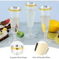 thumbnail image 3 of 120 Pack 5 Ounces Plastic Champagne Flutes Disposable Plastic Champagne Glasses for Parties Clear Toasting Flutes Cocktail Cups for Wedding, Anniversary, Birthday (Gold), 3 of 7