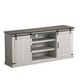 thumbnail image 5 of FESTIVO Farmhouse TV Stand for 75" TV, Entertainment Center, Sliding Barn Door TV Stand, 68 inch TV Console Table, Home Living Room Media Console with Adjustable Shelf - Off White, 5 of 8