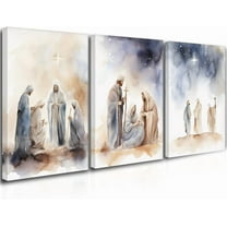 Hieng Jesus and Lamb Canvas Wall Art Jesus Running After Lost Lamb Picture Wall Art Jesus Canvas Print Christian Wall Decor Art Christian Home Decor Jesus Pictures Christian(Only canvas)